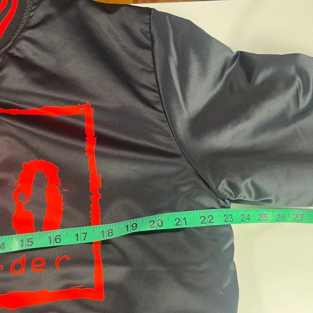 Chalk Line WWE WWF NWO New World Order Satin Bomber Jacket Mens M Black Red 2017